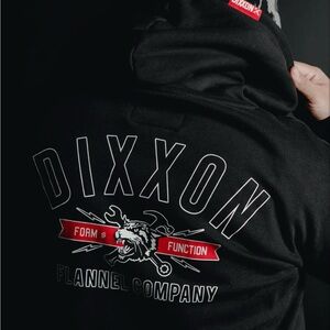 DIXXON  Tiger Black Men's Zip Up Hoodie 2XL